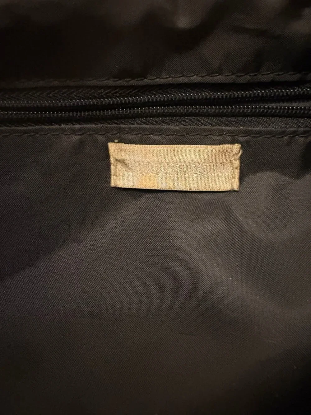 Black corduroy tote bag